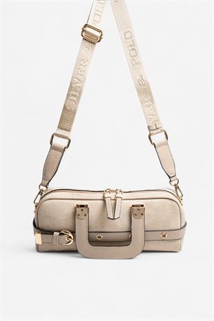 Silver & Polo SP1258 Kadın El Çantası Süet Bej-Kum