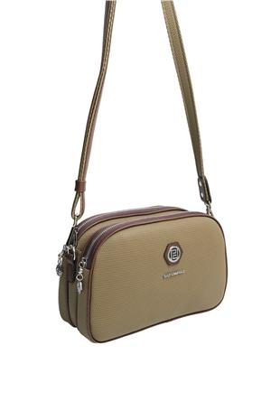Silver & Polo SP745 Kadın Çapraz Çanta Petek L.Haki-Kahve
