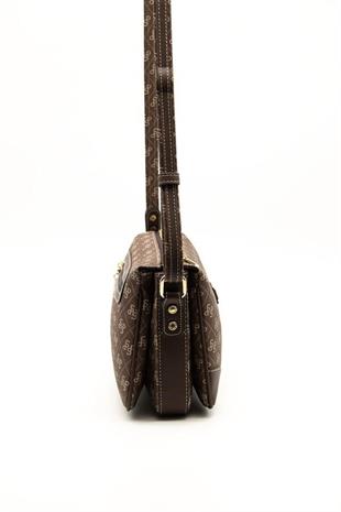 Silver & Polo SP784 Kadın Çapraz Çanta Monogram Kahve