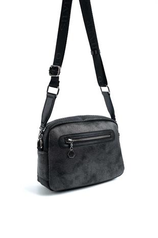 Silver & Polo SP1201 Kadın Çapraz Çanta Petek M.Gümüş-Siyah