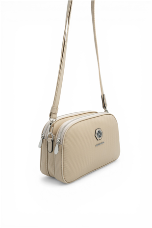 Silver & Polo SP745 Kadın Çapraz Çanta Petek Kum Beji-Kum Beji