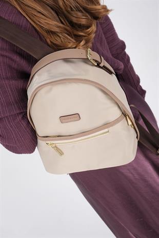 1212 Kadın Sırt Çantası  Bej-Kum