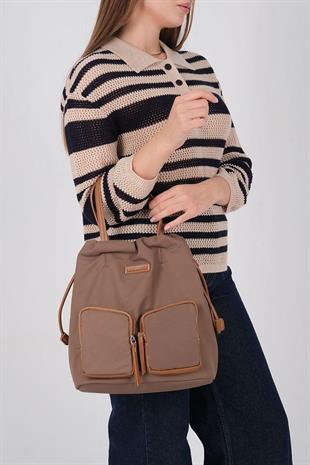 Silver & Polo SP1232 Kadın Sırt Çantası  Kahve-Taba