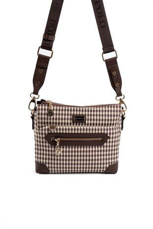 Silver & Polo Kahve Sarı - Kahve SP1110 Kadın Çapraz Çanta