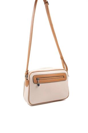 Silver & Polo SP753 Kadın Çapraz Çanta Petek Bej-A.Taba