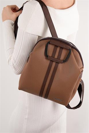 Silver & Polo SP771 Kadın Sırt Çantası Petek Karamel-Kahve