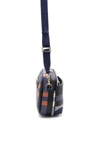 Silver & Polo SP1094 Kadın Çapraz Çanta Ekose Lacivert