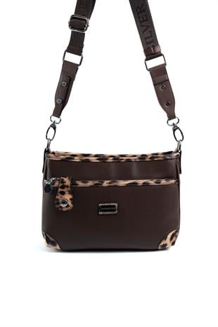 Silver & Polo Leopar Kahve SP1160 Kadın Çapraz Çanta