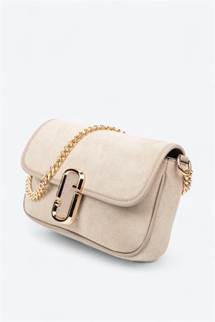 Silver & Polo SP1171 Kadın Omuz Çantası Süet Bej-Kum