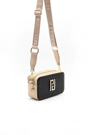 Silver & Polo SP1078 Kadın Çapraz Çanta Logolu Siyah-S.Nut