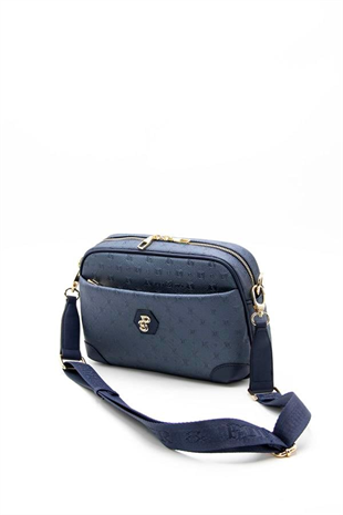 Silver & Polo SP1094 Kadın Çapraz Çanta Logolu Lacivert-Lacivert