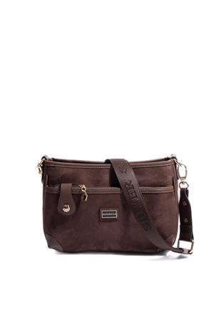 Silver & Polo SP1160 Kadın Çapraz Çanta Süet Kahve