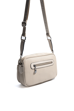 Silver & Polo SP1267 Kadın Çapraz Çanta Petek Kum Beji