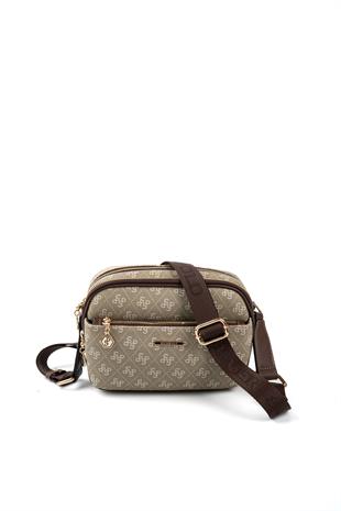 Silver & Polo SP1162 Kadın Çapraz Çanta Monogram Y.Yeşil-Kahve