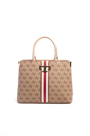 Silver & Polo Koyu Bej - Ten SP924 Kadın El Çantası