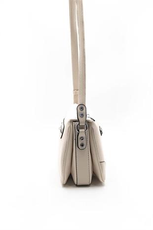 Silver & Polo SP784 Kadın Çapraz Çanta Petek Bej-Bej
