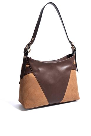 Silver & Polo SP1268 Kadın Omuz Çantası Süet Taba-Kahve