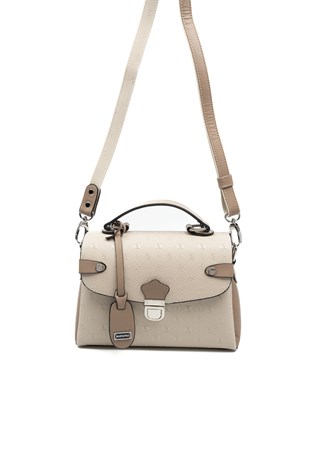 Silver & Polo SP1159 Kadın El Çantası Fashion Bej-Latte