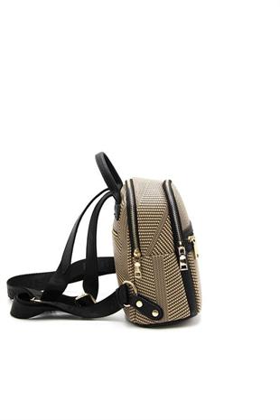 Silver & Polo SP983 Kadın Sırt Çantası Hasır Nut-Siyah