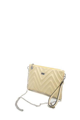 Silver & Polo SP1250 Kadın Portföy & Clutch Crash Sarı-Sarı