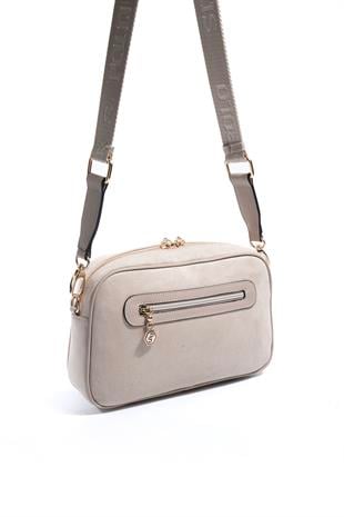Silver & Polo SP1094 Kadın Çapraz Çanta Süet Bej-Kum