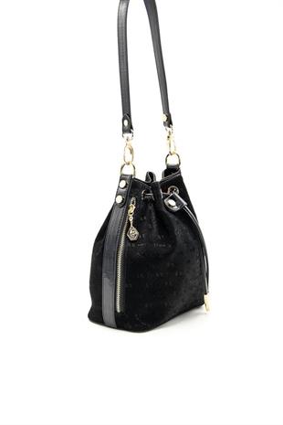 Silver Polo SP1137 Kadın Omuz Çantası Fashion Siyah-Rugan Siyah