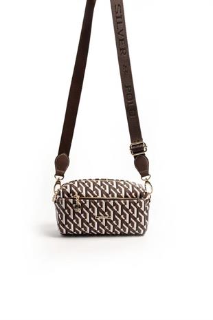 Silver & Polo SP1142 Kadın Çapraz Çanta Ekose Kahve