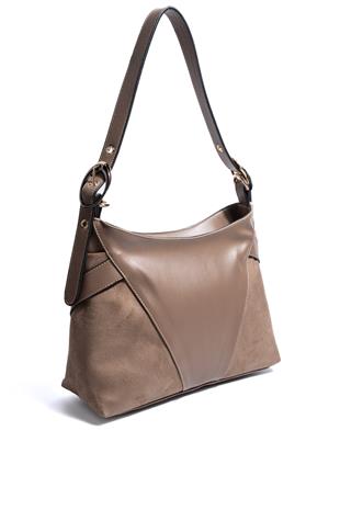 Silver & Polo SP1268 Kadın Omuz Çantası Süet Vizon-Vizon