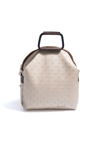 Silver & Polo SP771 Kadın Sırt Çantası Logolu Nut-Kahve