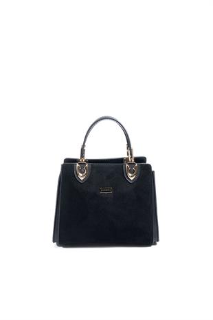 Silver & Polo SP1133 Kadın El Çantası Süet Siyah
