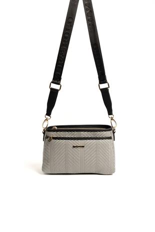 Silver & Polo Siyah Beyaz - Siyah SP1184 Kadın Çapraz Çanta