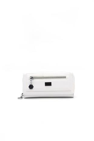 Silver & Polo SP846 Kadın Cüzdan & Kartlık Düz Beyaz