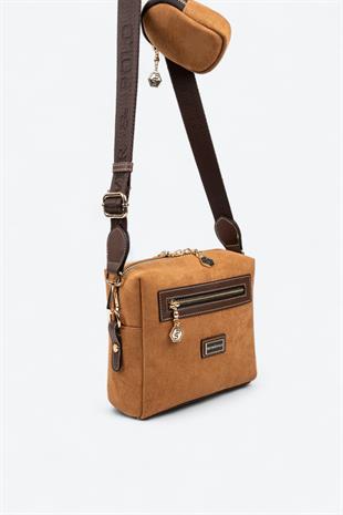 Silver & Polo SP1038 Kadın Çapraz Çanta Taba-Kahve