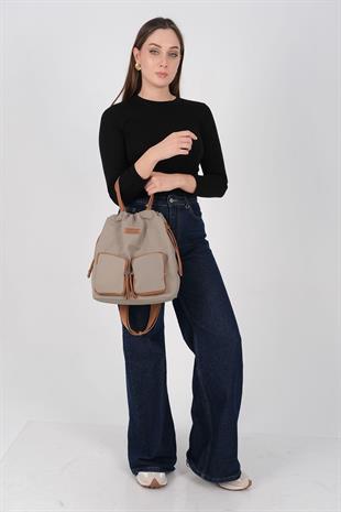 Silver & Polo SP1232 Kadın Sırt Çantası  Yeşil-Taba