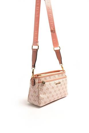 Silver & Polo SP1184 Kadın Çapraz Çanta Monogram Pembe-Somon