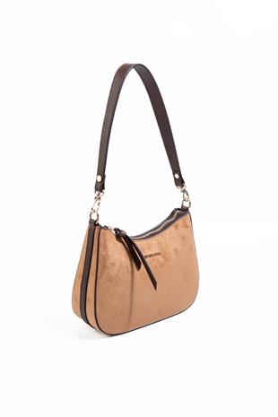 Silver & Polo SP1259 Kadın Omuz Çantası Süet Taba-Kahve