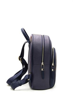Silver & Polo SP1062 Kadın Sırt Çantası Ekose Lacivert