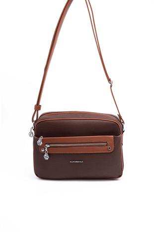 Silver & Polo SP753 Kadın Çapraz Çanta Petek Kahve-Taba