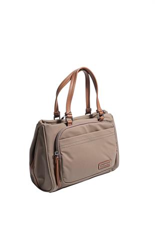 Silver Polo SP1227 Kadın Omuz Çantası Saten Vizon-Taba