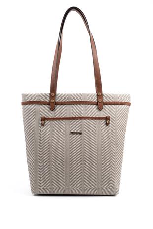 Silver & Polo Bej - Taba SP1203 Kadın Omuz Çantası