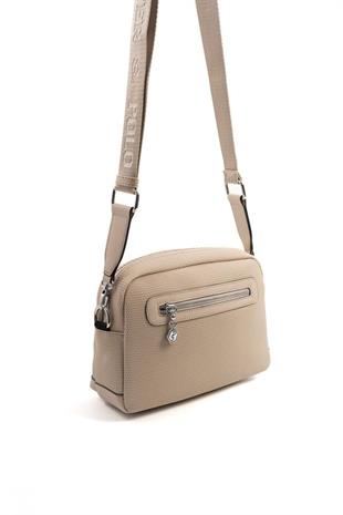 Silver & Polo SP1201 Kadın Çapraz Çanta Petek Bej-A.Taba