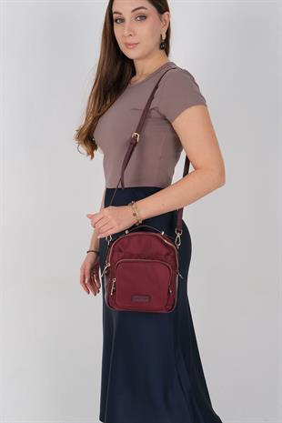 1220 Kadın Çapraz Çanta  Bordo