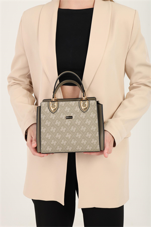 Silver & Polo SP1133 Kadın El Çantası Monogram Y.Yeşil