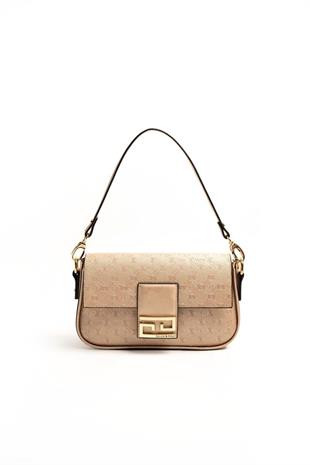 Silver & Polo SP1179 Kadın Omuz Çantası Logolu Nut-S.Nut