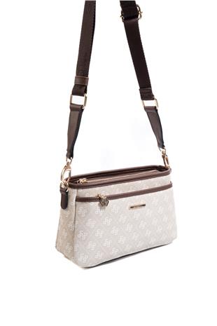 Silver Polo Taş - Kahve Monogram Kadın Çapraz Çanta SP1184