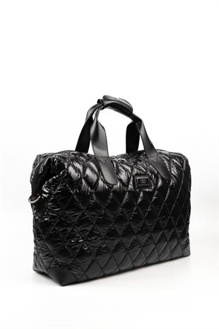 Silver & Polo Parlak Siyah SP1141 Kadın Seyahat Çantası