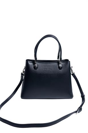 Silver & Polo SP1233 Kadın El Çantası Cilt Siyah-Siyah