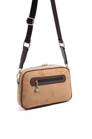 Silver & Polo SP1094 Kadın Çapraz Çanta Süet Taba-Kahve