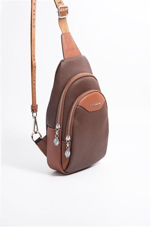 Silver & Polo SP959 Kadın Vücut Çantası Petek Kahve-Taba