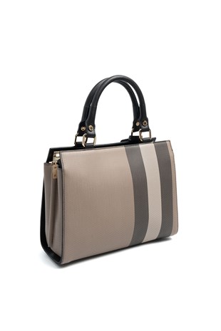 Silver & Polo SP1174 Kadın El Çantası Ekose Kahve-Siyah